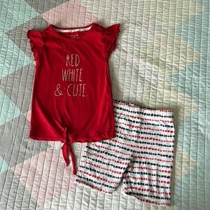 Cute red white and cute girls set